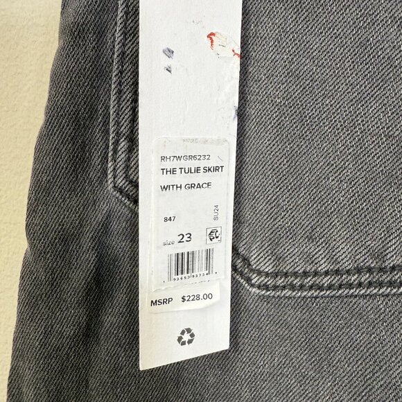 Joe's Tulie Denim Midi Skirt Womens 23 Black With Grace Vintage Stretch $228 NWT - Picture 12 of 15